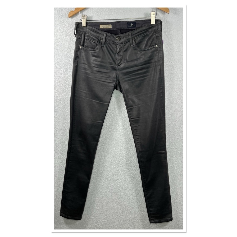AG Adriano Goldschmied The Legging Ankle Super Skinny Ankle Sz 27R Leather Look